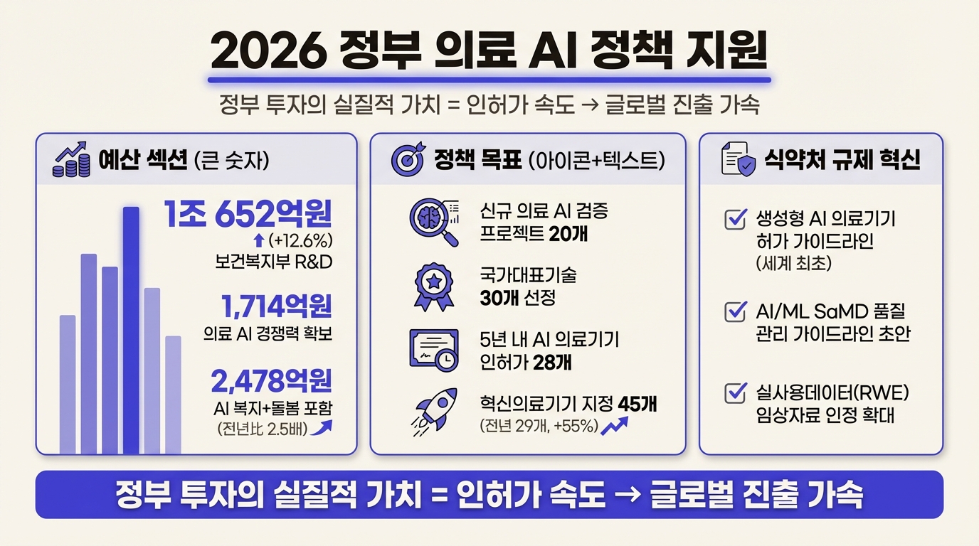 정부 의료 AI 정책 지원 인포그래픽