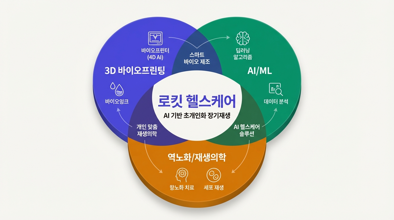 바이오프린팅·AI·역노화 교차 영역: 로킷 헬스케어 포지셔닝